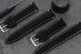 Load image into Gallery viewer, Regular Watch strap : Suede Leather : Black : Flat : 20-16 | 19-16 | 18-16 | 16-14