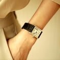Load image into Gallery viewer, Cartier Tank Must Strap : Crocodile leather : Matte Black : Flat