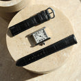 Load image into Gallery viewer, Cartier Tank Solo Strap : Crocodile leather : Matte Black : Square Padded