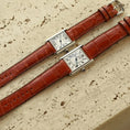 Load image into Gallery viewer, Cartier Tank Solo Strap : Crocodile leather : Mahogany : Square Padded