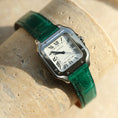 Load image into Gallery viewer, Santos de Cartier Strap : Crocodile leather : Emerald green : Santos Medium
