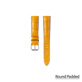 Load image into Gallery viewer, Regular watch strap : Crocodile leather : Cheese Yellow : 22-18