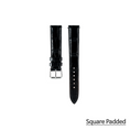 Load image into Gallery viewer, Regular watch strap : Crocodile leather : Glossy Black : 20-16