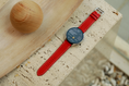 Load image into Gallery viewer, Galaxy Watch Strap : Epsom Leather : Red : Single