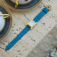 Load image into Gallery viewer, Hermes Watch Strap : Swift Leather : Blue jeans