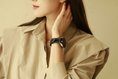 Load image into Gallery viewer, Galaxy Watch Strap : Goat Leather : Black : Single