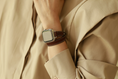 Load image into Gallery viewer, Apple Watch Strap : Barenia Leather : Ebene : Attelage Double