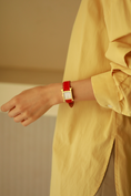 Load image into Gallery viewer, Hermes Watch Strap : Epsom Leather : Red