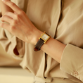 Load image into Gallery viewer, Hermes Watch Strap : Goat Leather : Dark brown
