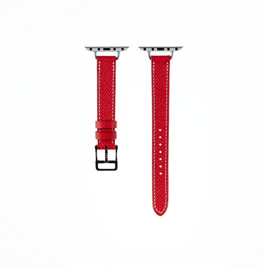 Apple Watch Strap : Epsom Leather : Red : Attelage Single