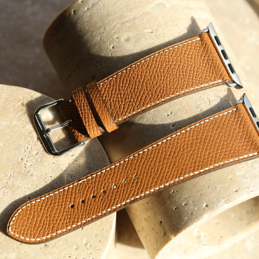 Apple Watch Strap : Epsom Leather : Gold brown : Single