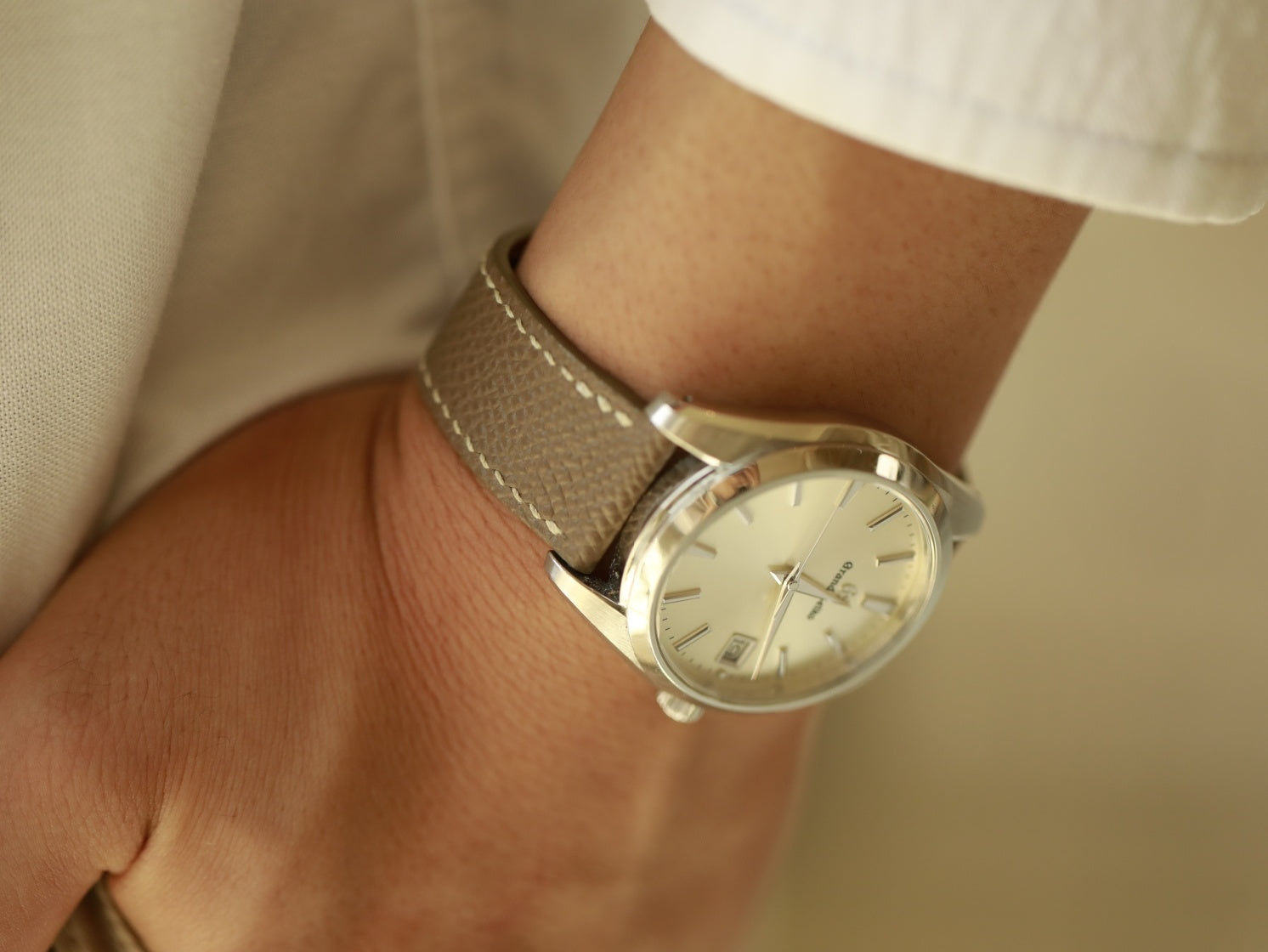 Grand Seiko Strap : Epsom Leather : Etoupe