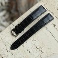 Load image into Gallery viewer, Cartier Tank Solo Strap : Crocodile leather : Glossy Black : Square Padded
