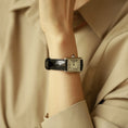 Load image into Gallery viewer, Cartier Tank Solo Strap : Crocodile leather : Glossy Black : Square Padded
