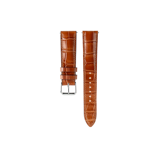 Cartier Tank Must Strap : Crocodile leather : Mahogany : Round Padded