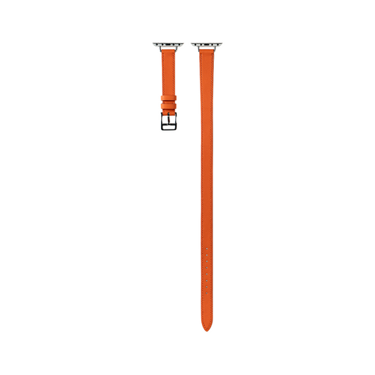 Apple Watch Strap : Swift Leather : Orange : Attelage Double