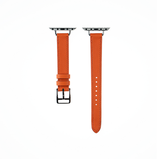 Apple Watch Strap : Swift Leather : Orange : Attelage Single