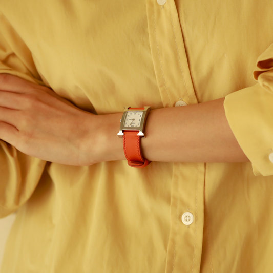 Hermes Watch Strap : Swift Leather : Orange