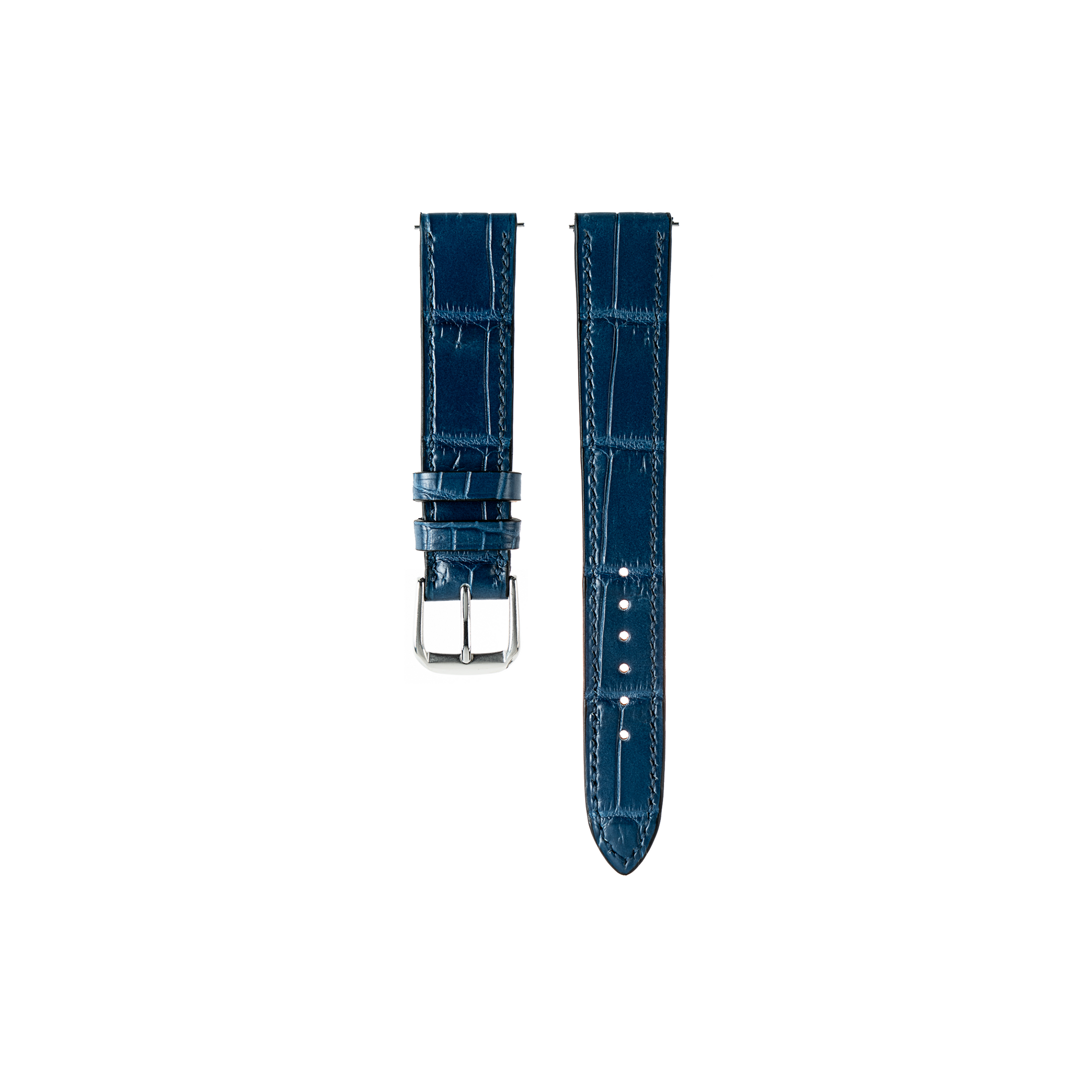 Cartier Tank Must Strap : Crocodile leather : Navy blue : Flat