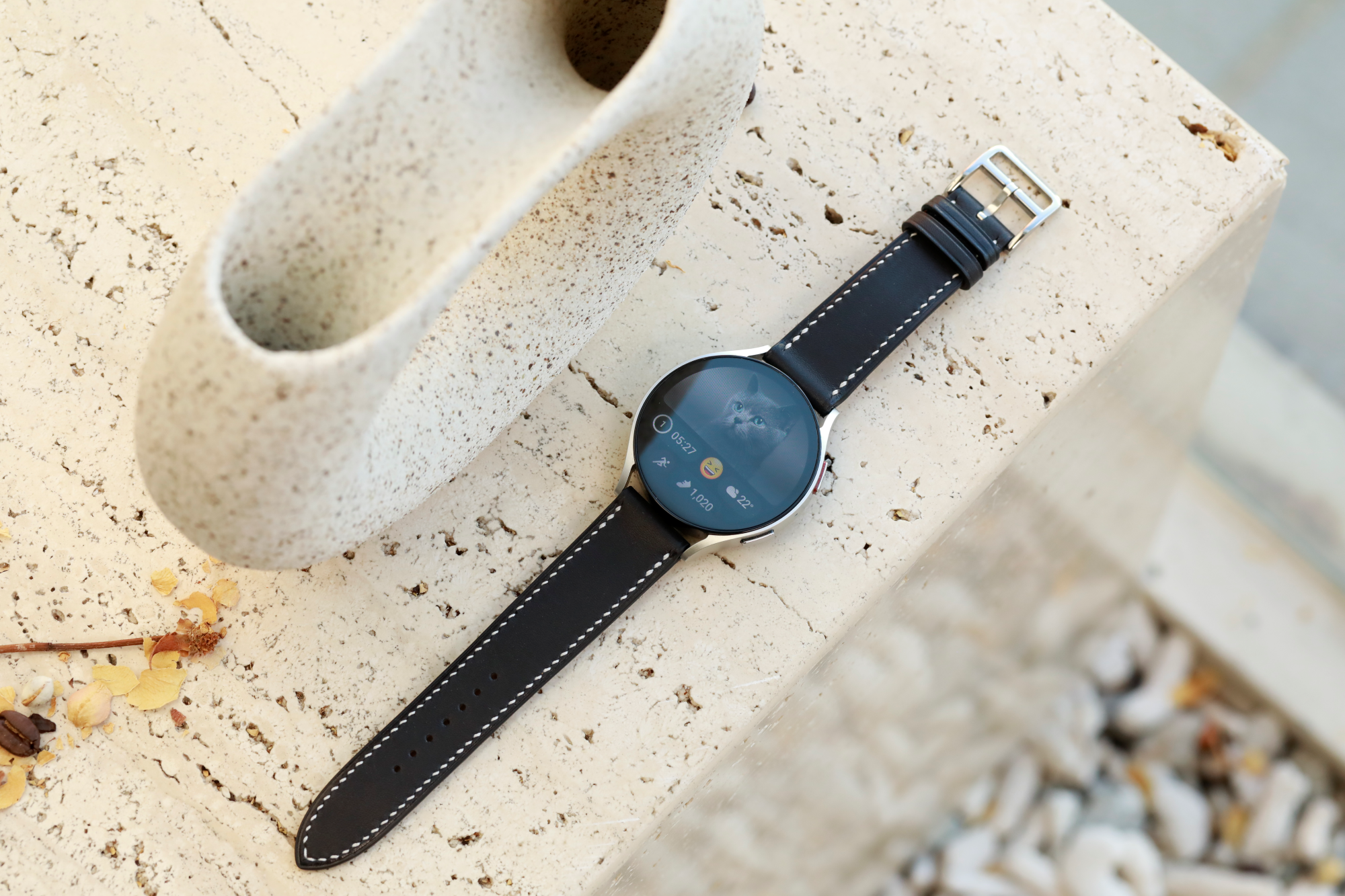 Galaxy Watch Strap : Barenia Leather :  Black : Single