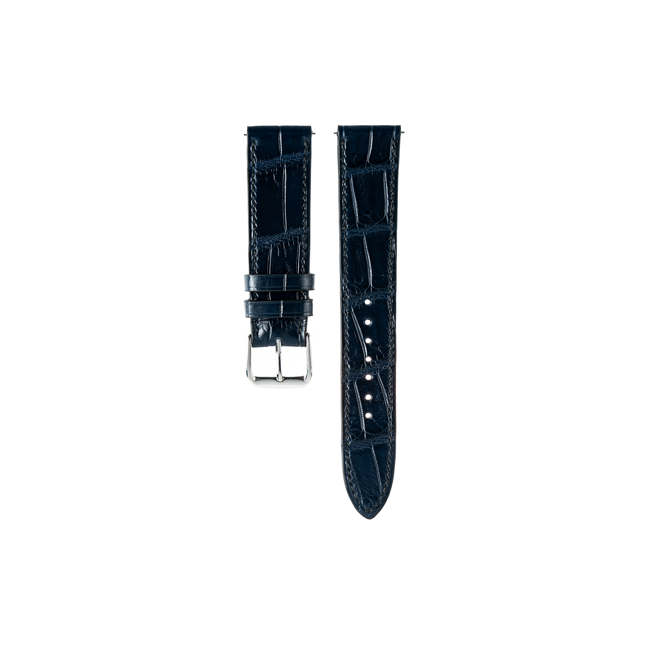 Cartier Tank Solo Strap : Crocodile leather : Dark Navy : Flat