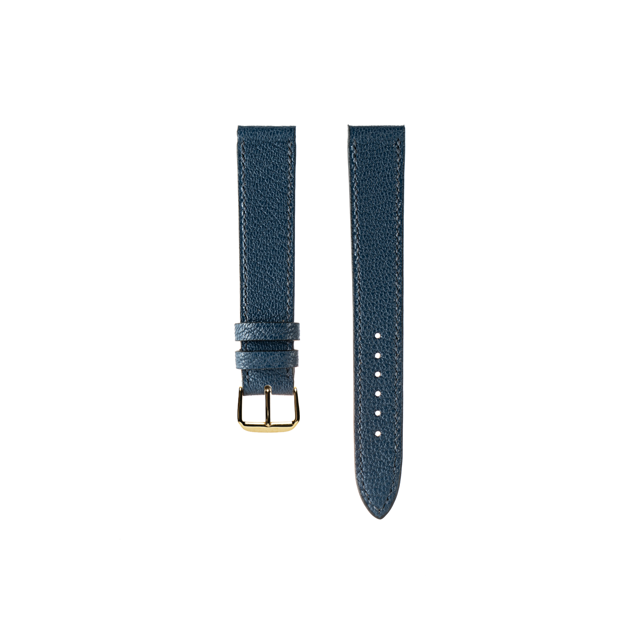 Regular watch strap : Goat Leather : Navy : 20-16 | 19-16 | 18-16 | 16-14