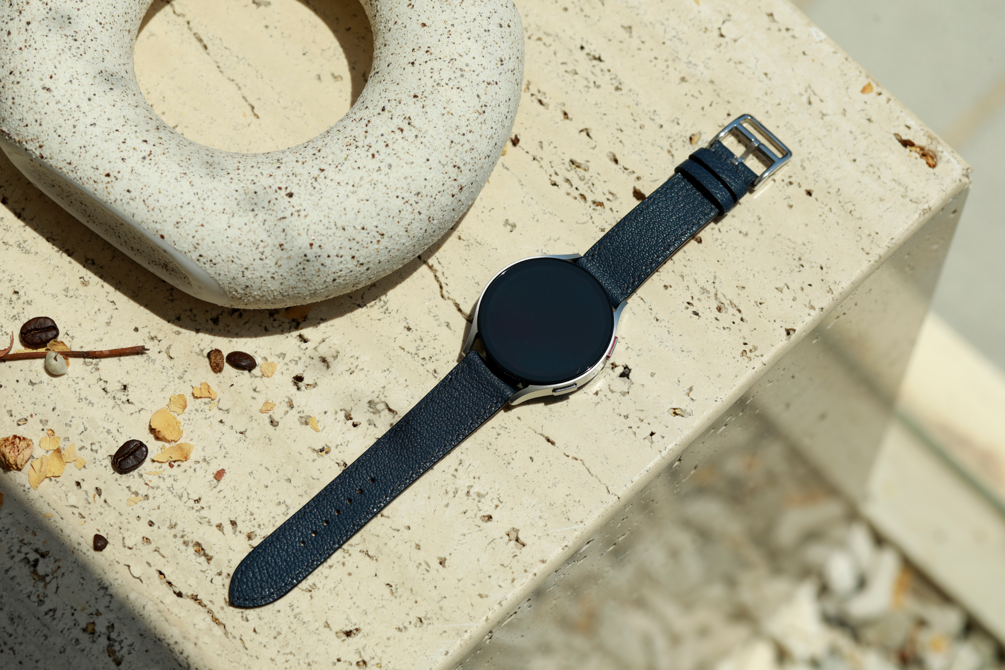 Galaxy Watch Strap : Goat Leather : Navy : Single