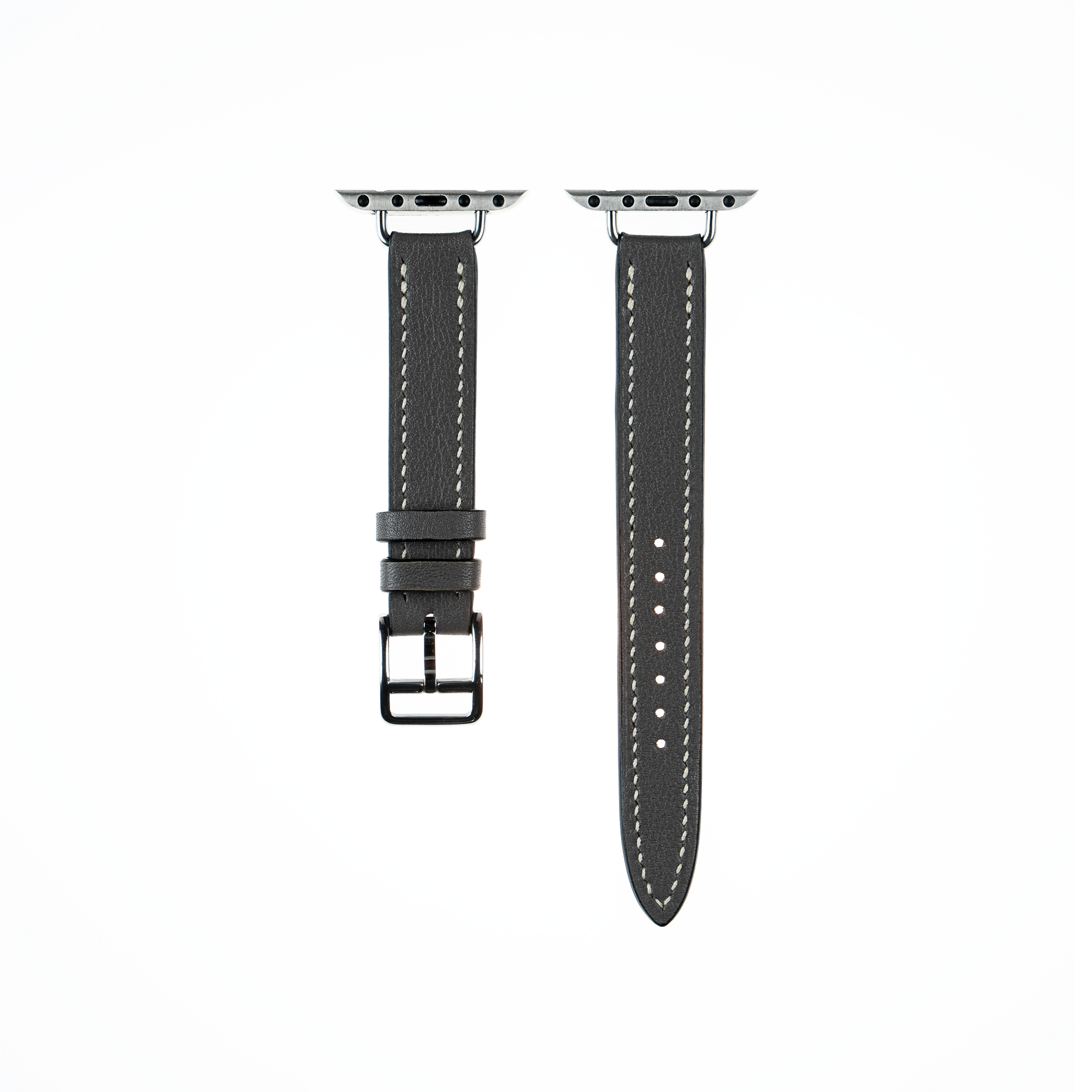 Apple Watch Strap : Swift Leather : Gray : Attelage Single