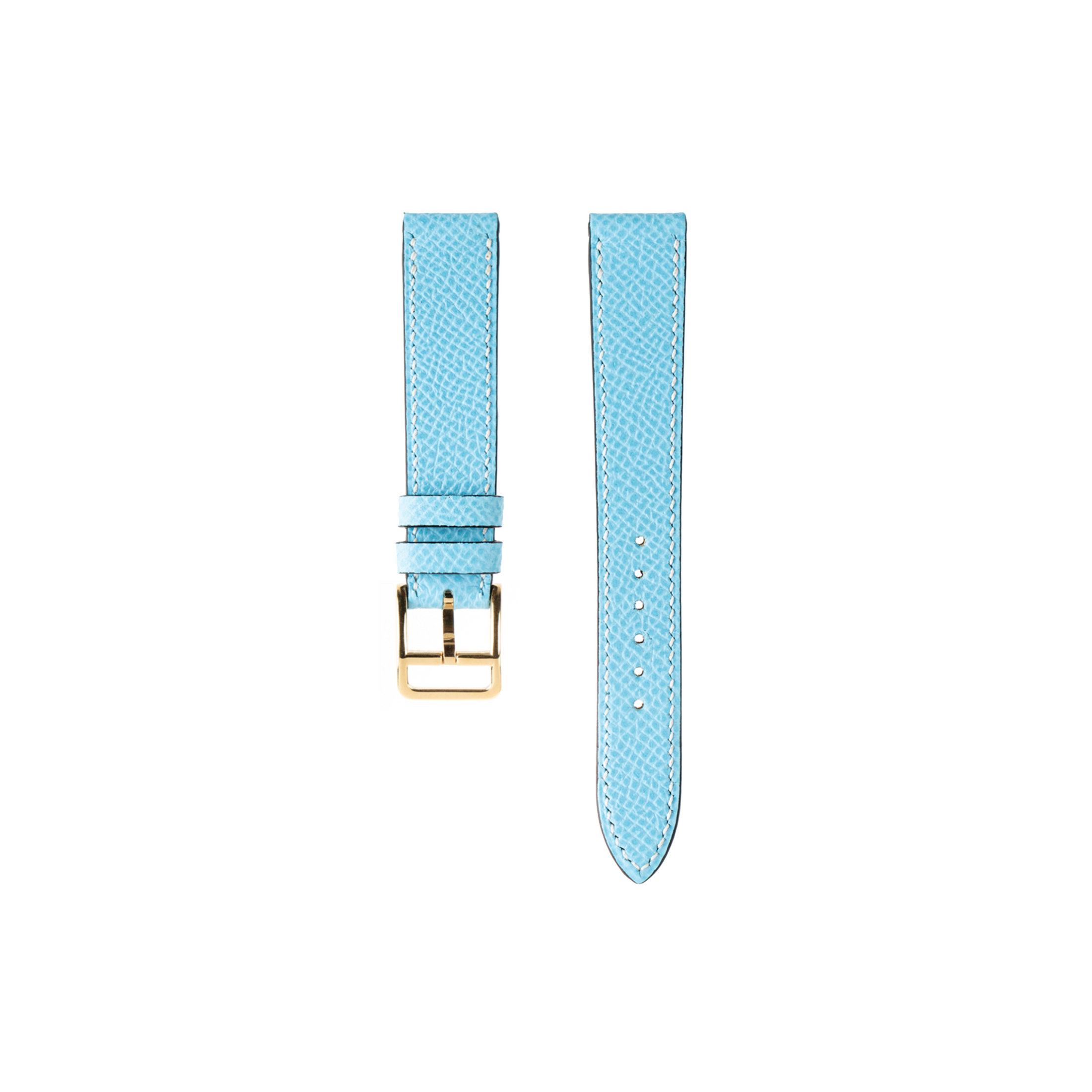 Hermes Watch Strap : Epsom Leather : Blue lin