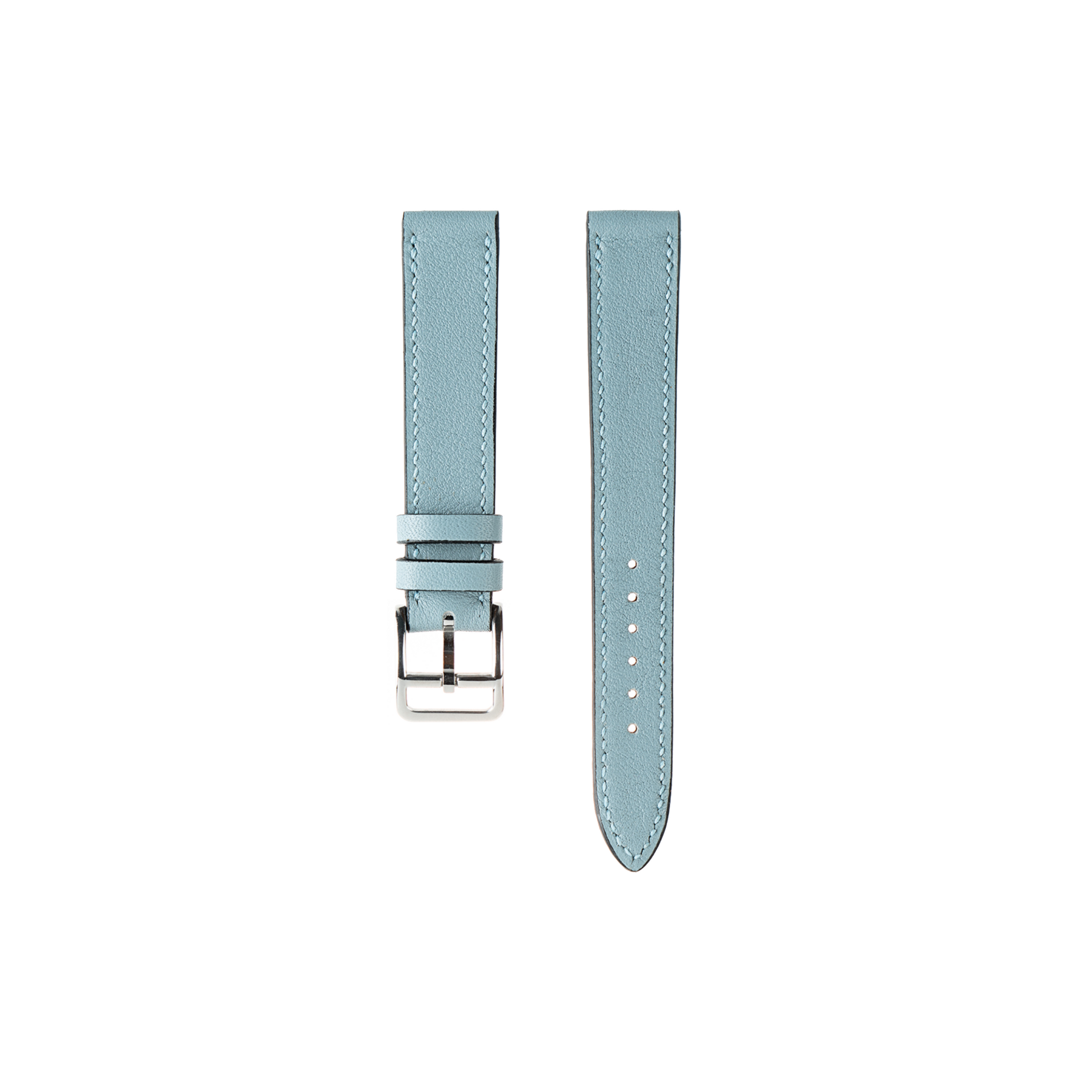 Hermes Watch Strap : Swift Leather : Blue lin