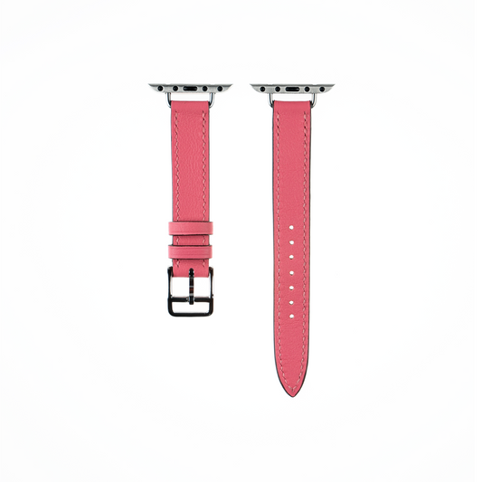 Apple Watch Strap : Swift Leather : Rose azalee : Attelage Single