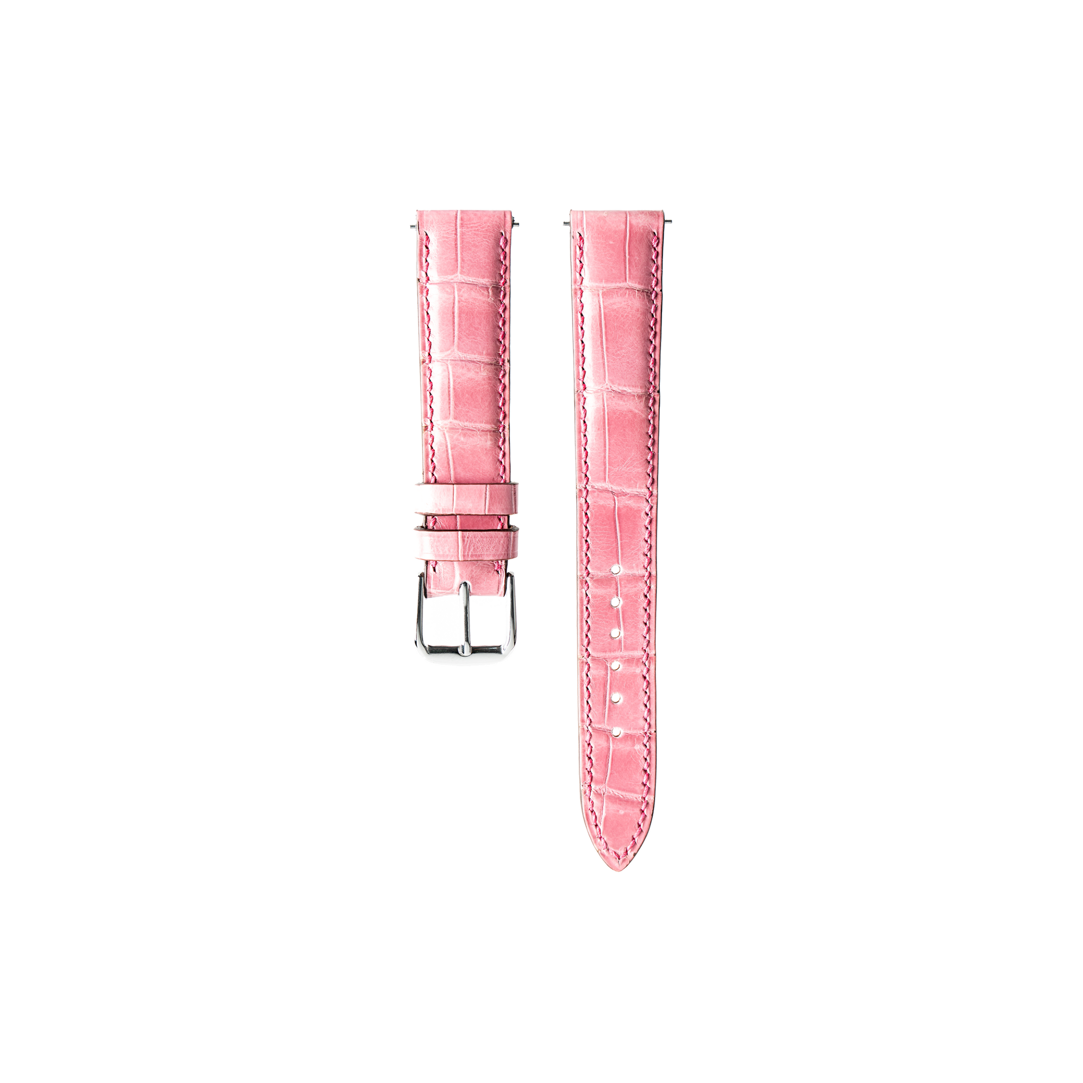 Cartier Tank Solo Strap : Crocodile leather : Pink : Square Padded