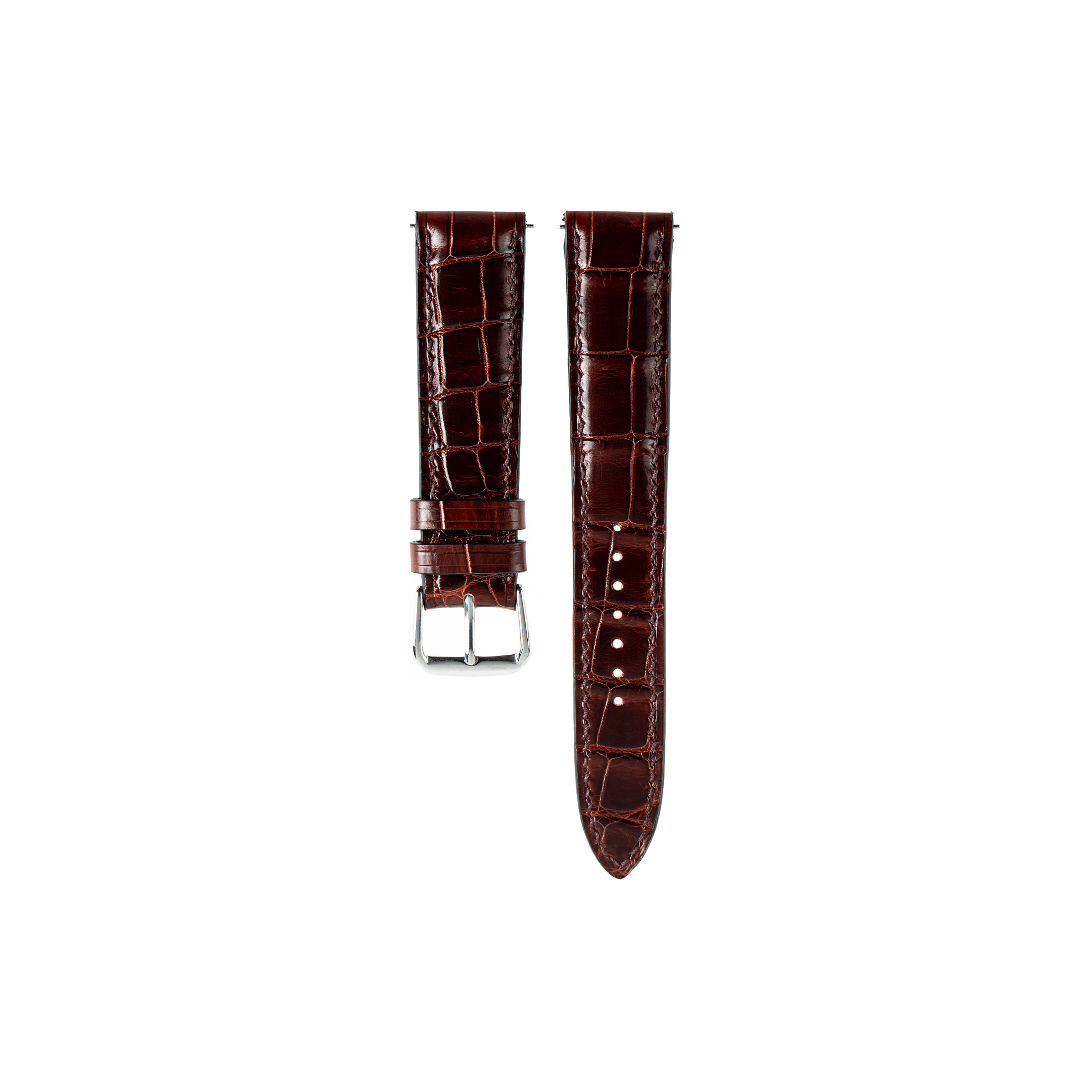 Hermes Watch Strap : Crocodile leather : Golden Harvest : Square Padded