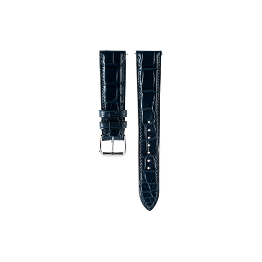 Cartier Tank Solo Strap : Crocodile leather : Dark Navy : Square Padded