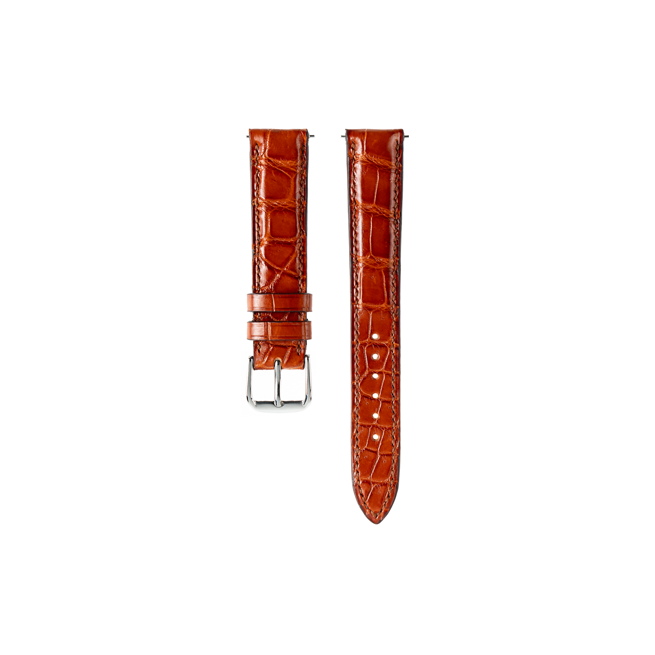 Cartier Tank Solo Strap : Crocodile leather : Camel : Square Padded