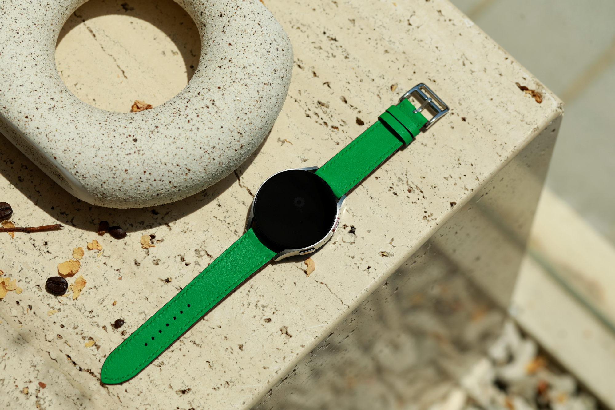 Galaxy Watch Strap : Swift Leather : Bamboo green : Single