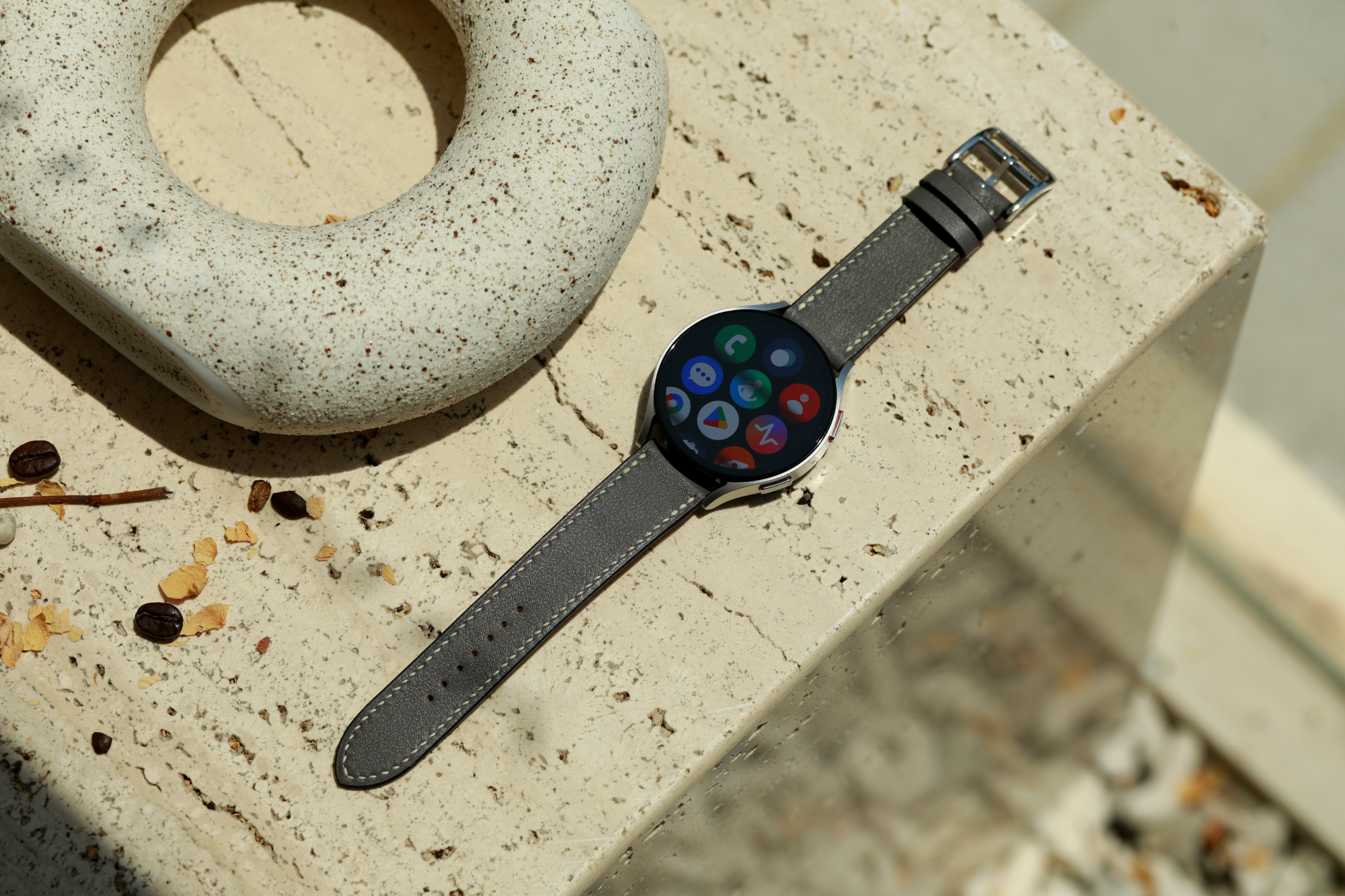 Galaxy Watch Strap : Swift Leather : Gray : Single