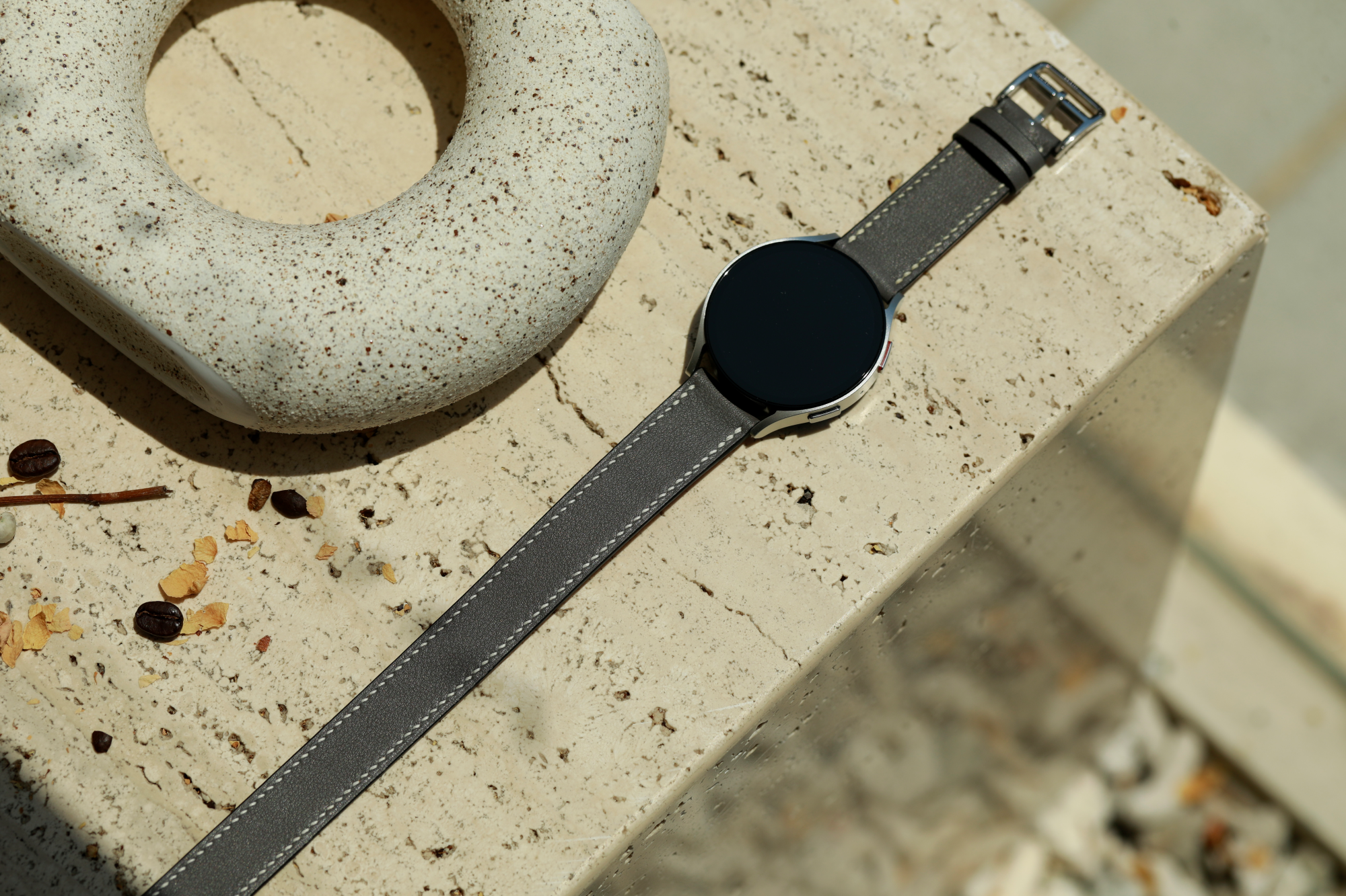 Galaxy Watch Strap : Swift Leather : Gray : Double