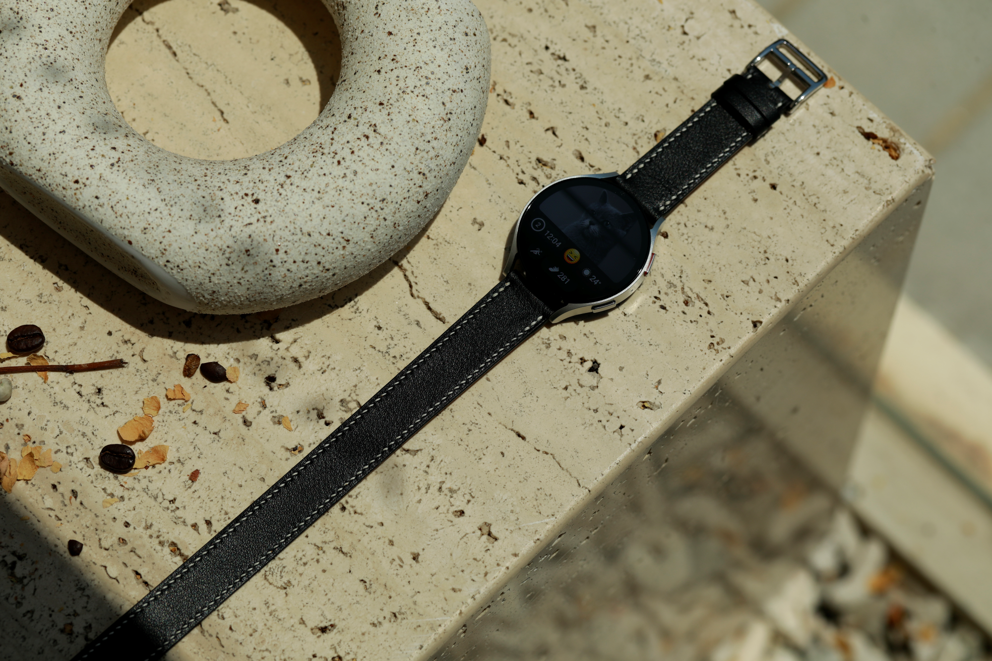 Galaxy Watch Strap : Swift Leather : Black : Double