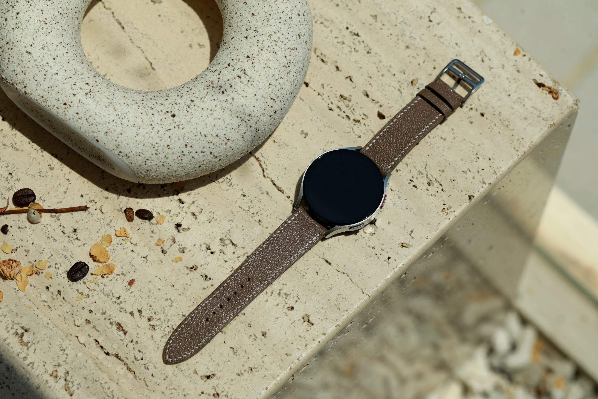 Galaxy Watch Strap : Goat Leather : Etoupe : Single