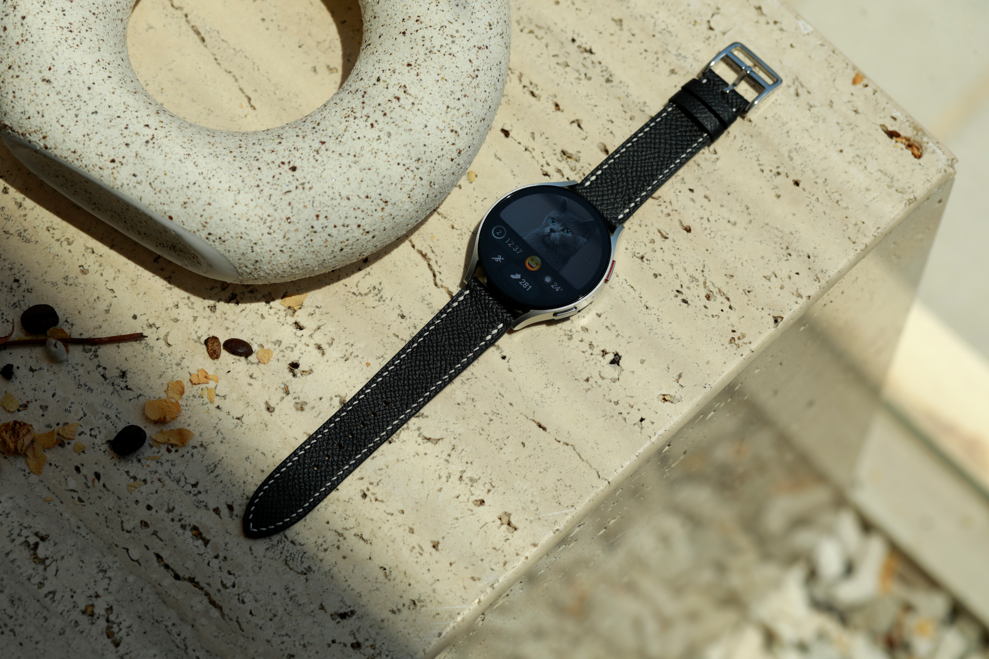 Galaxy Watch Strap : Epsom Leather : Black : Single