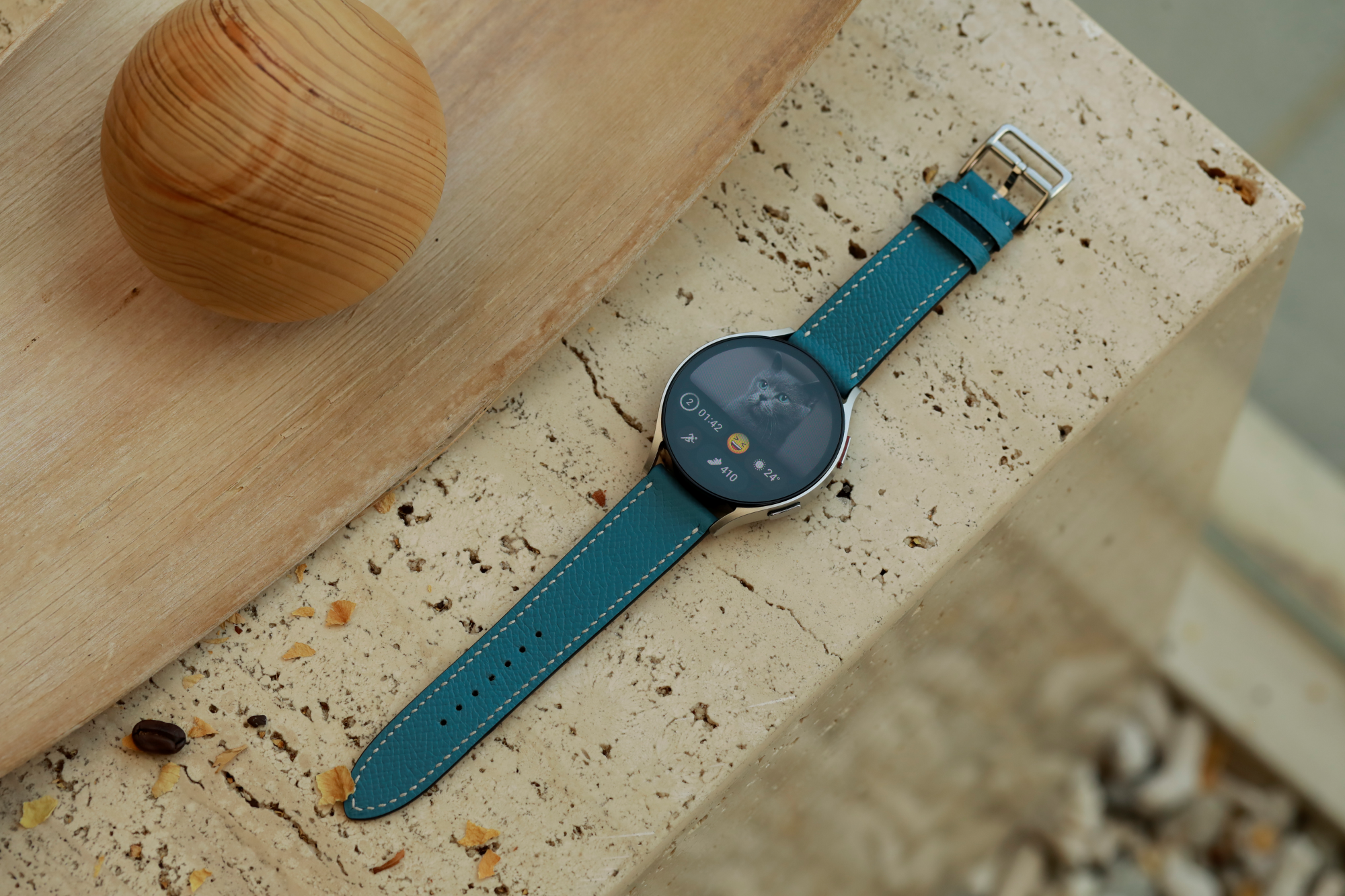 Galaxy Watch Strap : Epsom Leather : Blue jeans : Single