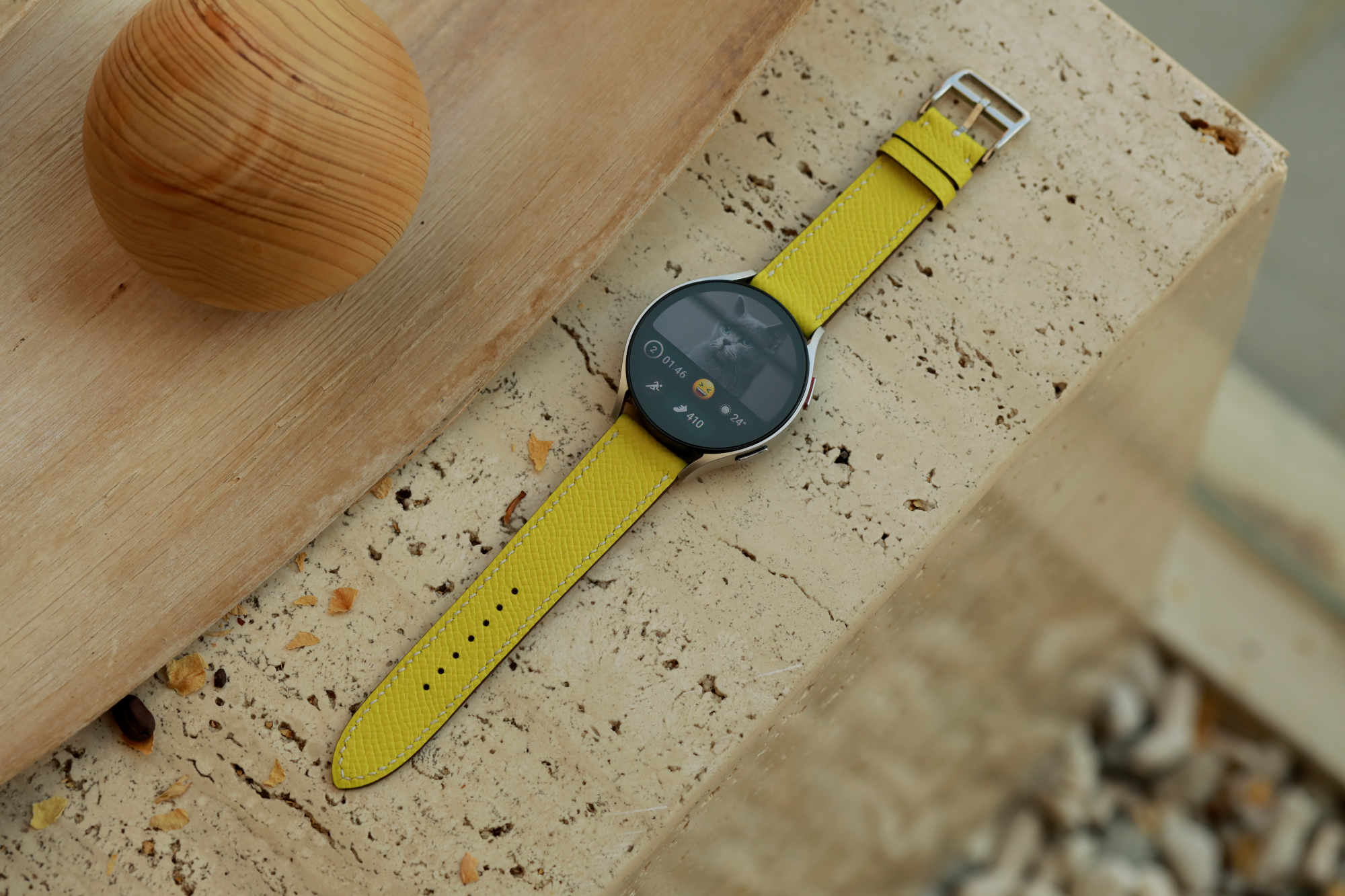 Galaxy Watch Strap : Epsom Leather : Lime : Single