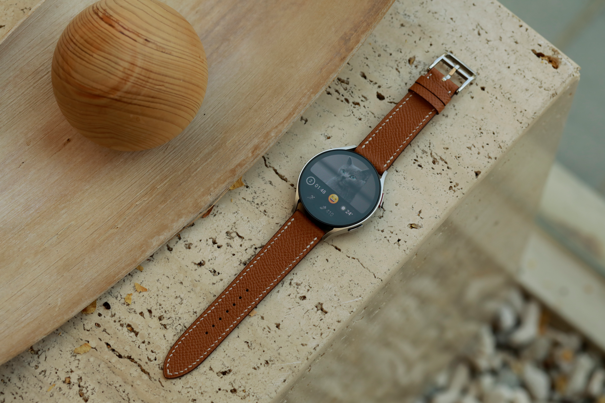 Galaxy Watch Strap : Epsom Leather : Gold brown : Single