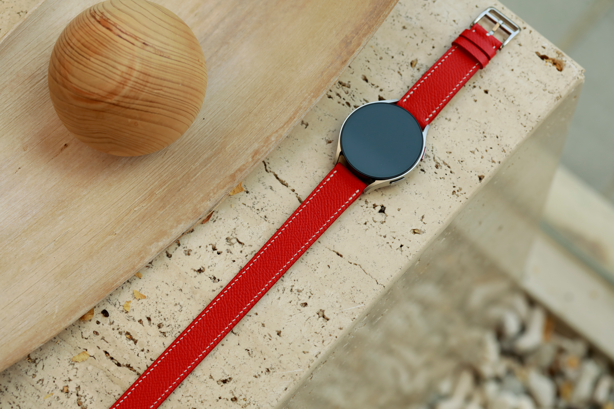 Galaxy Watch Strap : Epsom Leather : Red : Double