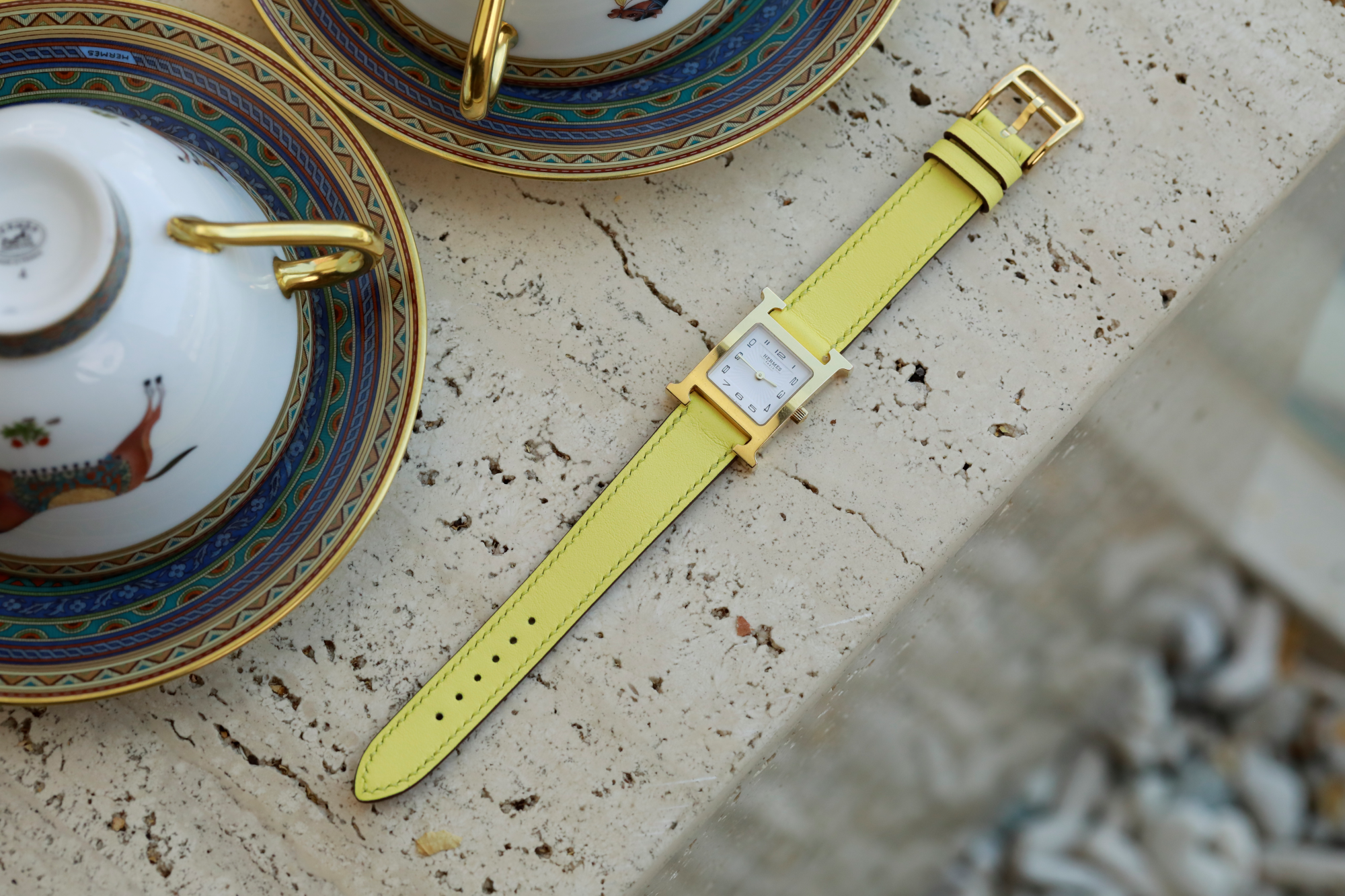 Hermes Watch Strap : Swift Leather : Lime