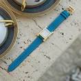 Load image into Gallery viewer, Hermes Watch Strap : Swift Leather : Blue jeans
