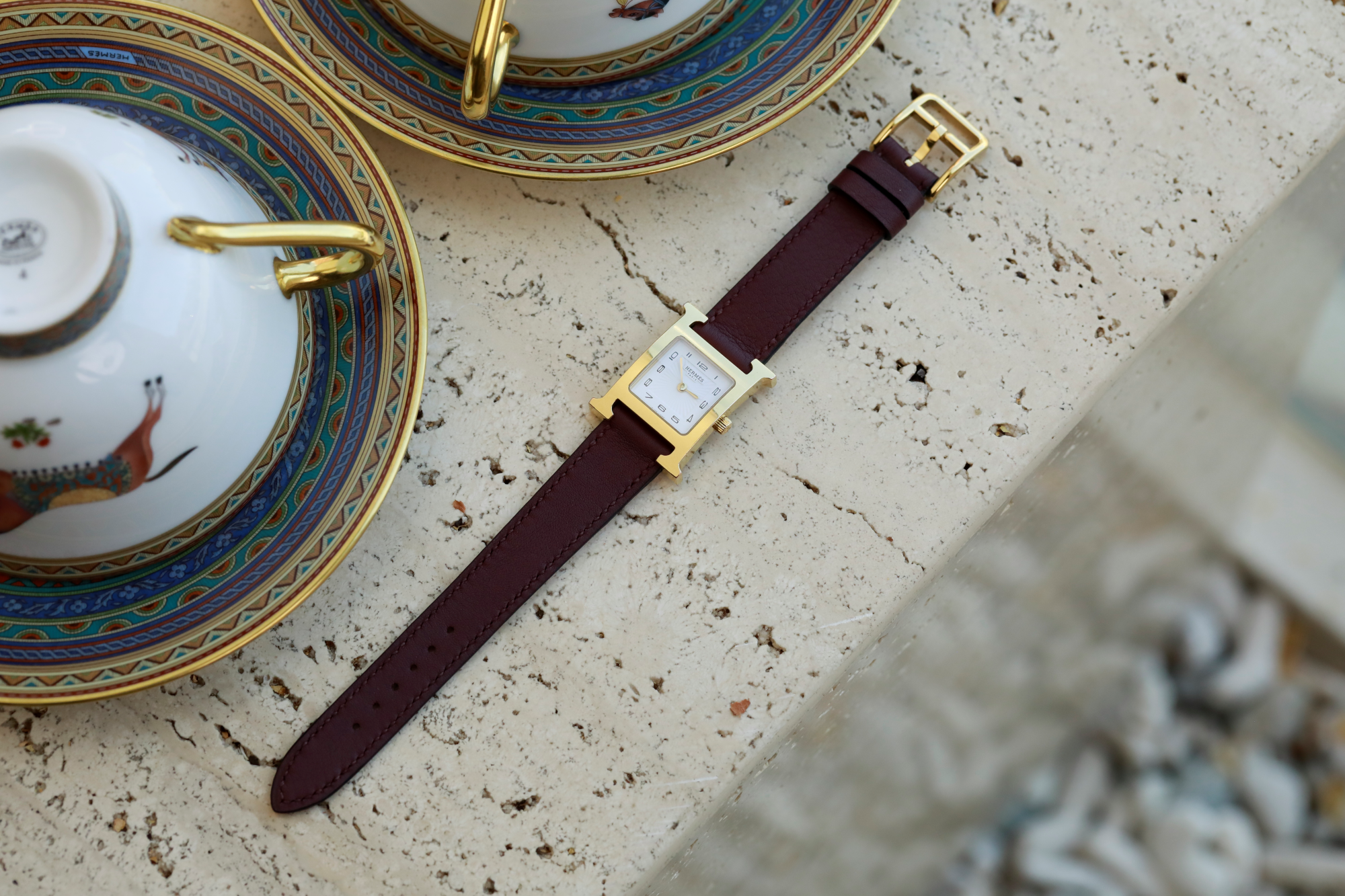 Hermes Watch Strap : Swift Leather : Rouge