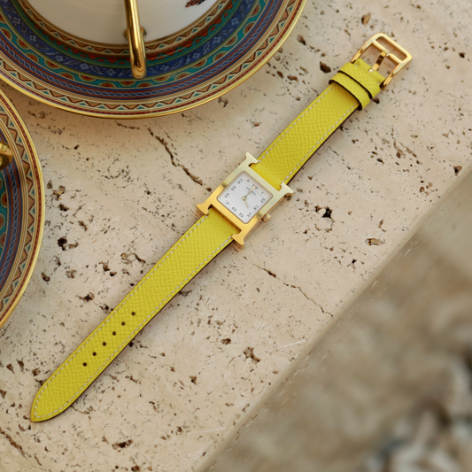 Hermes Watch Strap : Epsom Leather : Lime