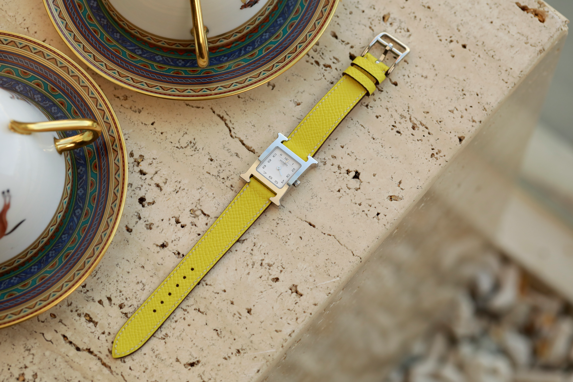 Hermes Watch Strap : Epsom Leather : Lime